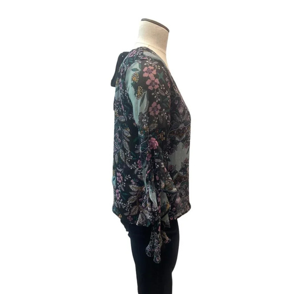 Black Floral Blouse - Picture 2 of 3